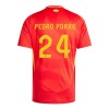 Maglia ufficiale Spagna Pedro Porro 24 Casa Euro 2024 per Uomo